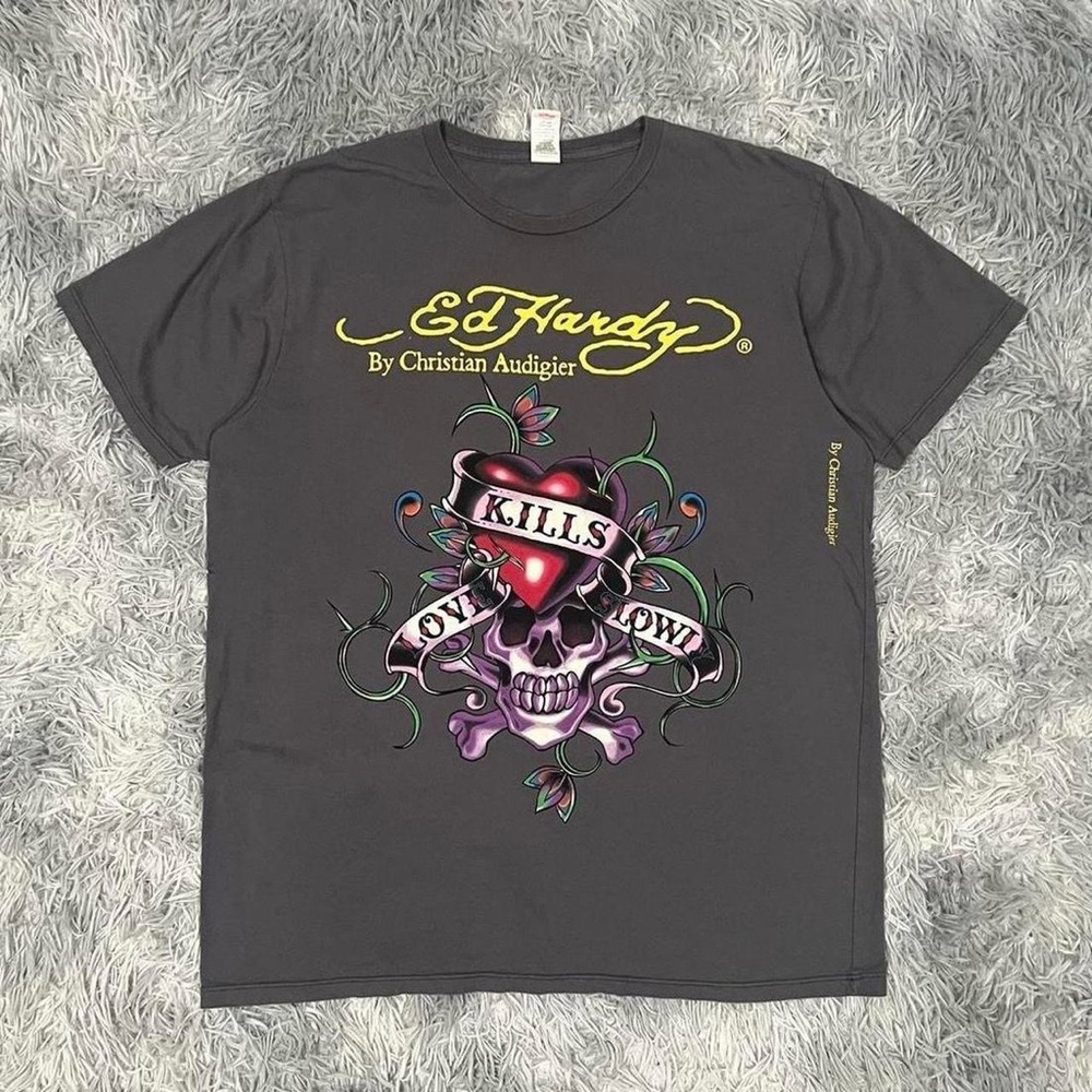 Ed Hardy T-Shirt with Skull Design